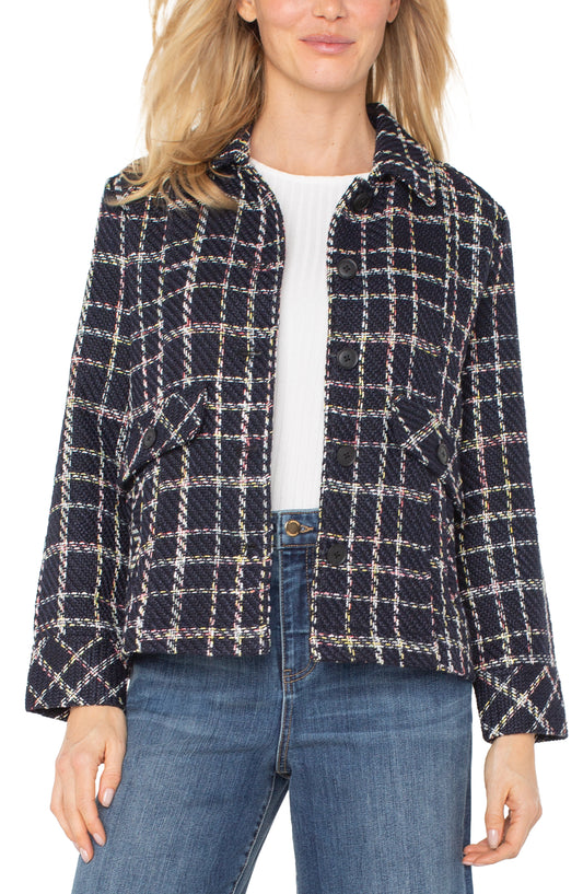 Liverpool Windowpane Pleated Back Jacket