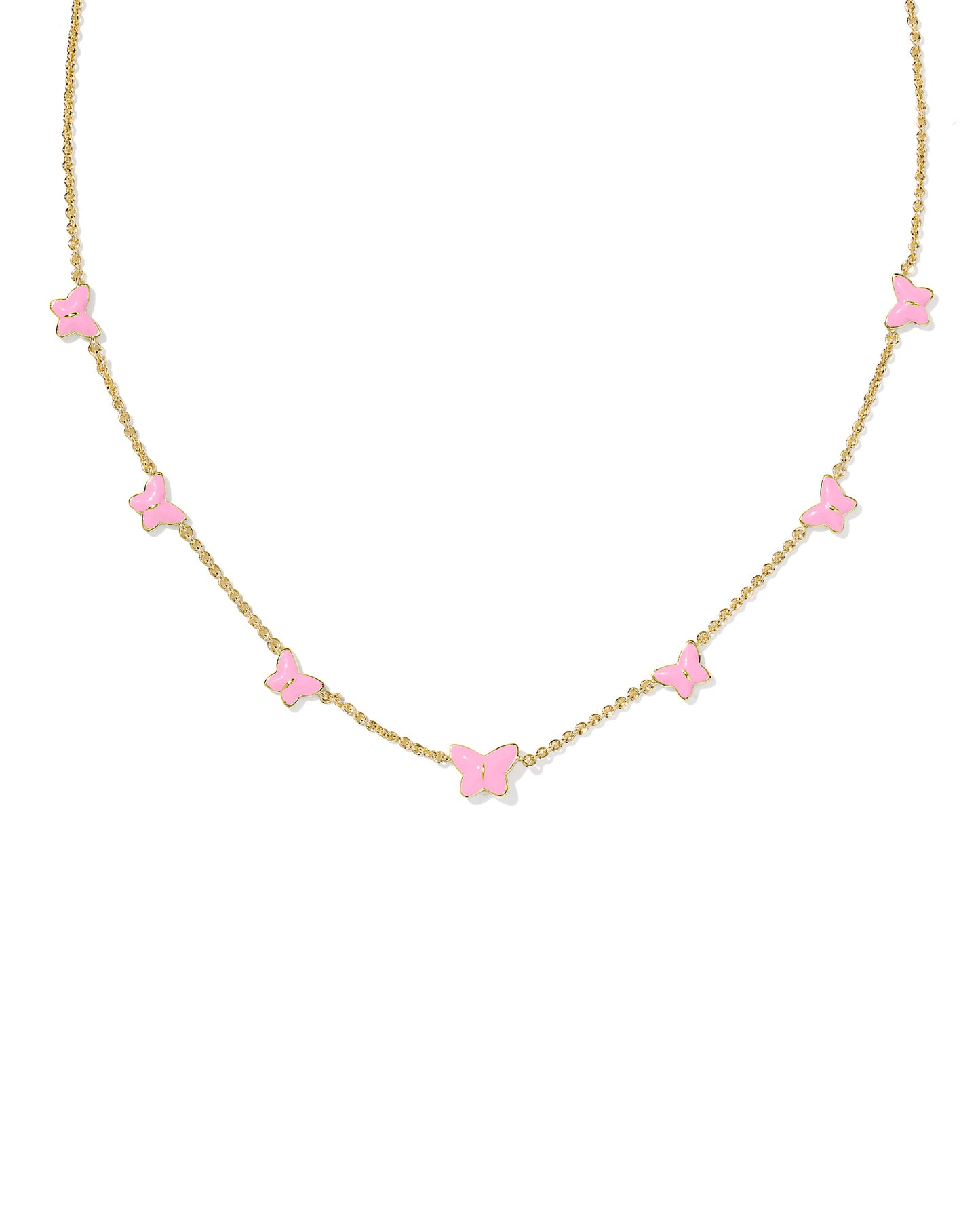 Lillia Butterfly Enamel Delicate Necklace