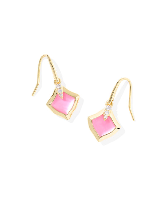 Kendra Scott JOELLE SMALL DROP EARRINGS GOLD (Azalea Illusion or Chartreuse Green or Ivory Mother of Pearl)