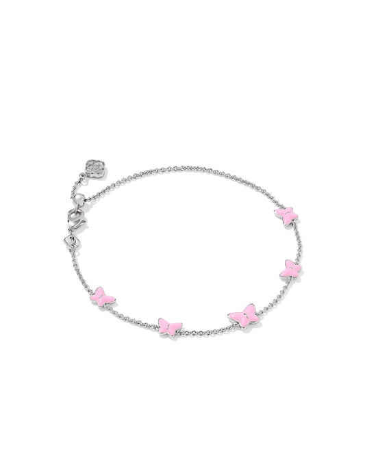 LILLIA BUTTERFLY ENAMEL DELICATE CHAIN BRACELET