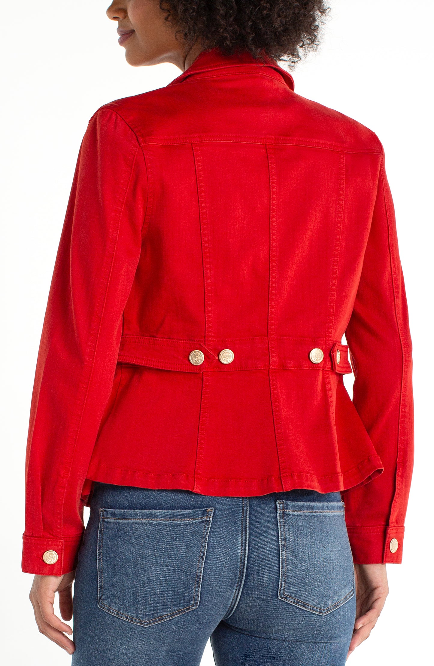 Liverpool peplum jacket with tab detail