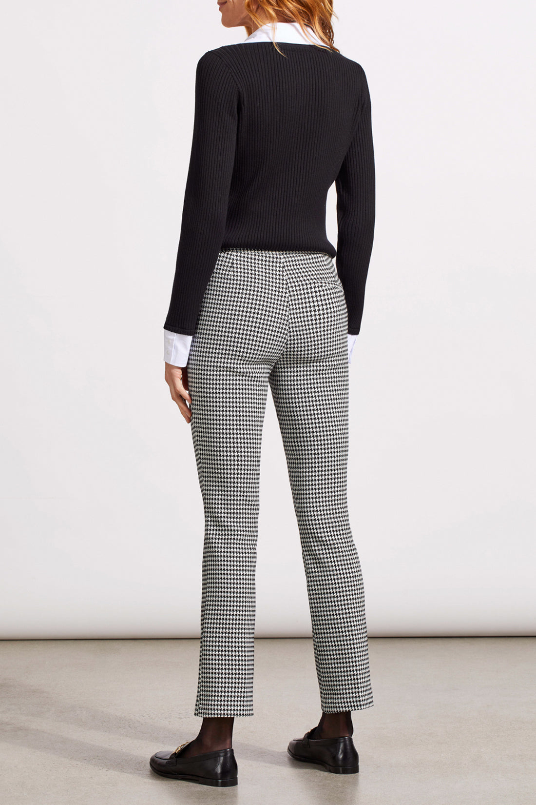 TRIBAL HOUNDSTOOTH JACQUARD PULL-ON PANT