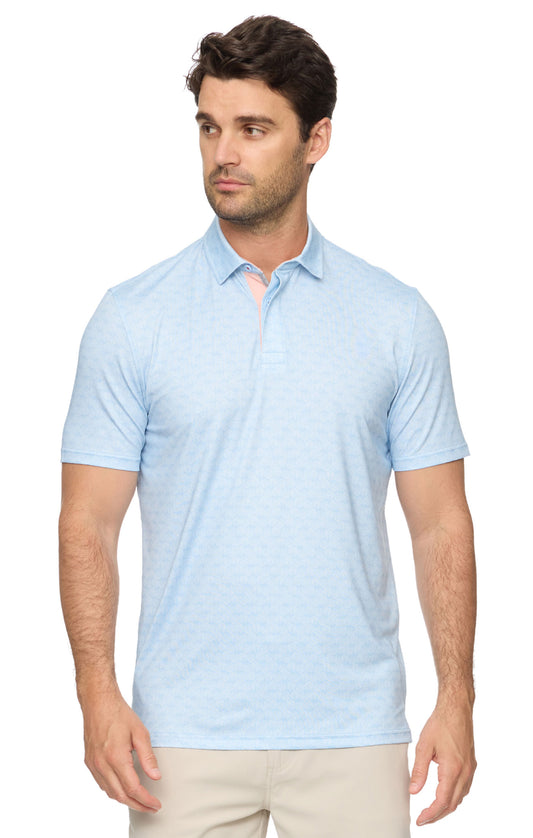 Flag & Anthem AVILA SS GEO PRINT PERFORMANCE POLO