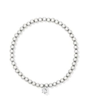 Kendra Scott CAILIN STRETCH BRACELET SILVER WHITE CRYSTAL