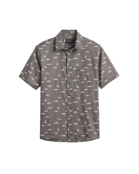 Pendelton MEN'S SHORT-SLEEVE SHORELINE COTTON SHIRT - Fish Grey