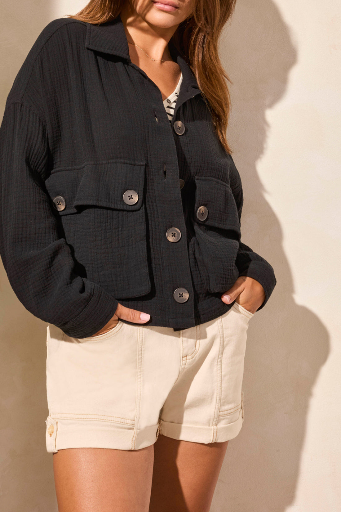 TRIBAL JACKET With BACK ADJUSTMENT in Black or CocoMilk