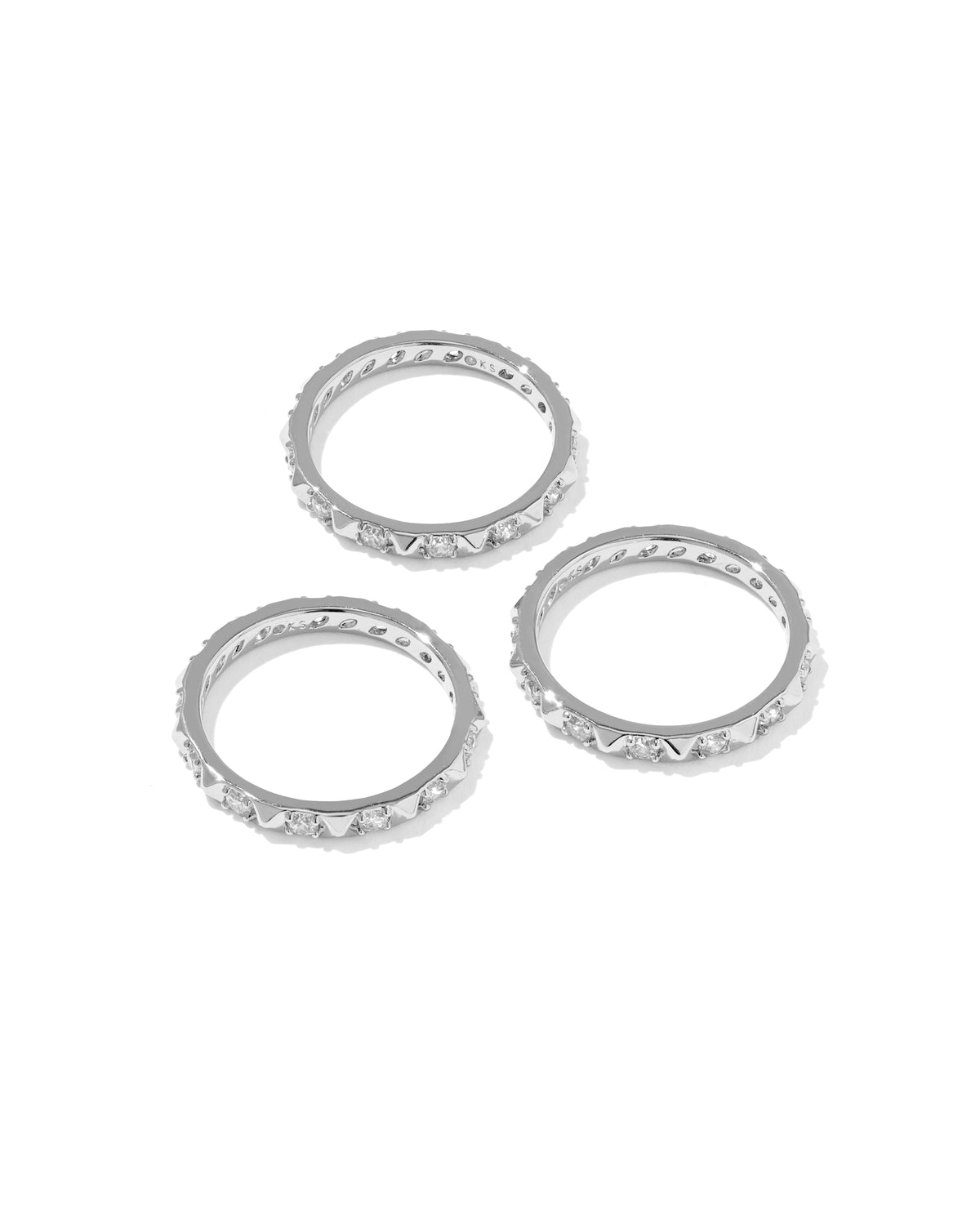 Kendra Scott FATE RING SET OF 3 SILVER WHITE CZ