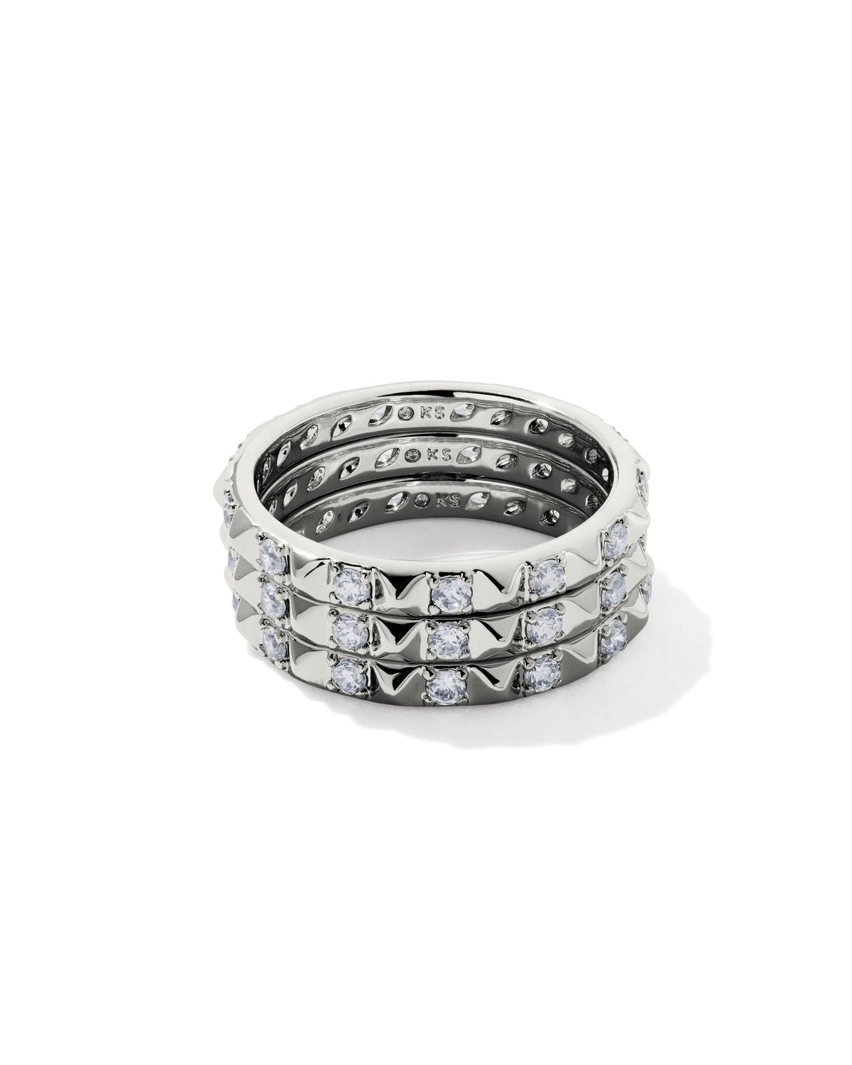 Kendra Scott FATE RING SET OF 3 SILVER WHITE CZ