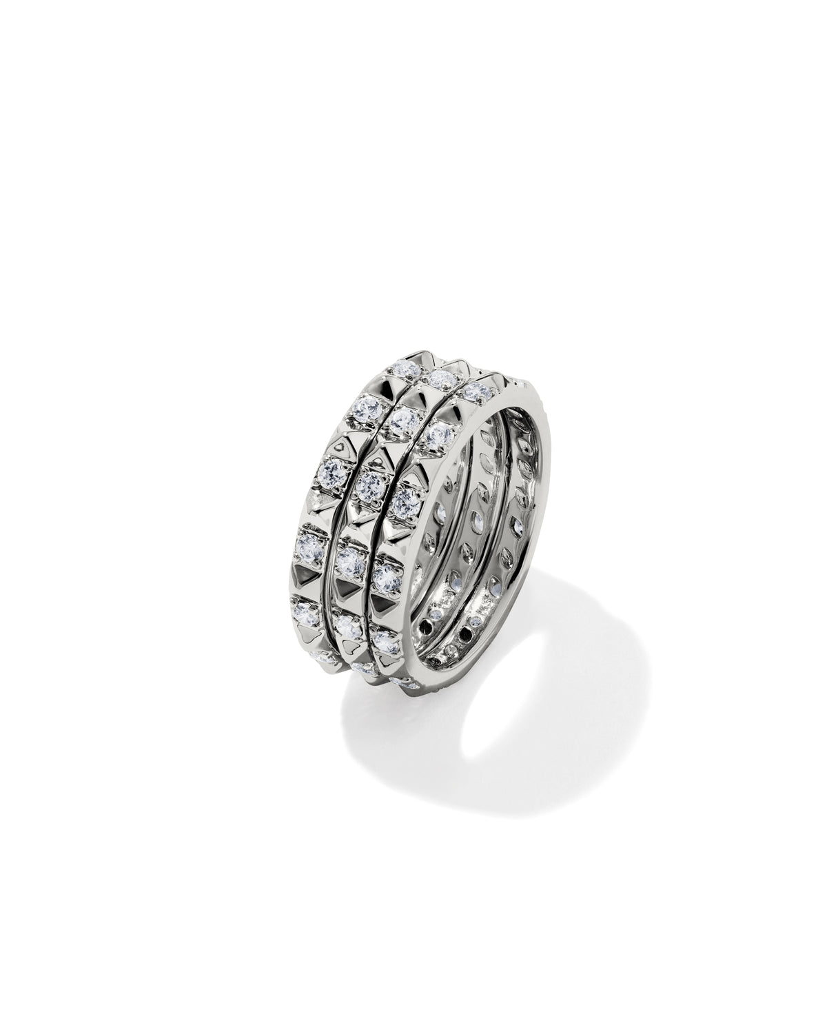 Kendra Scott FATE RING SET OF 3 SILVER WHITE CZ