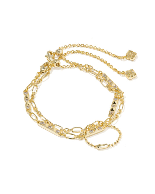Kendra Scott Gold or Silver FATE SET OF 2 DELICATE CHAIN BRACELETS