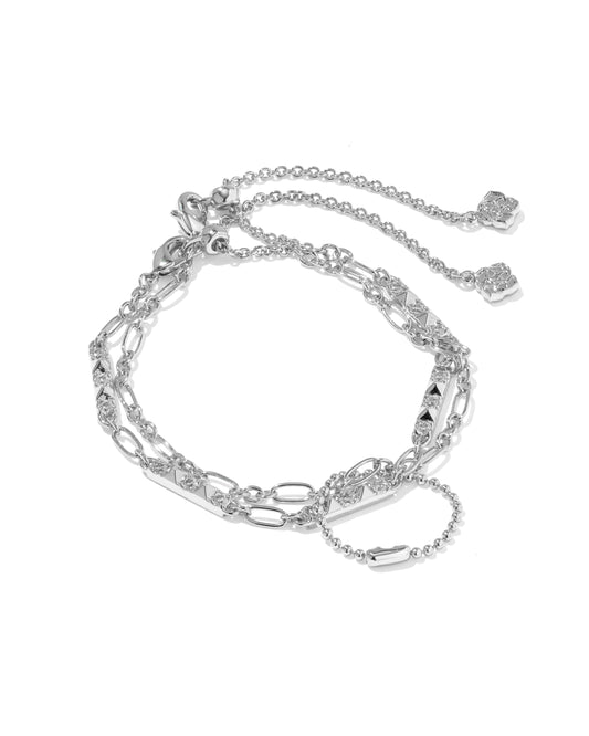 Kendra Scott Gold or Silver FATE SET OF 2 DELICATE CHAIN BRACELETS