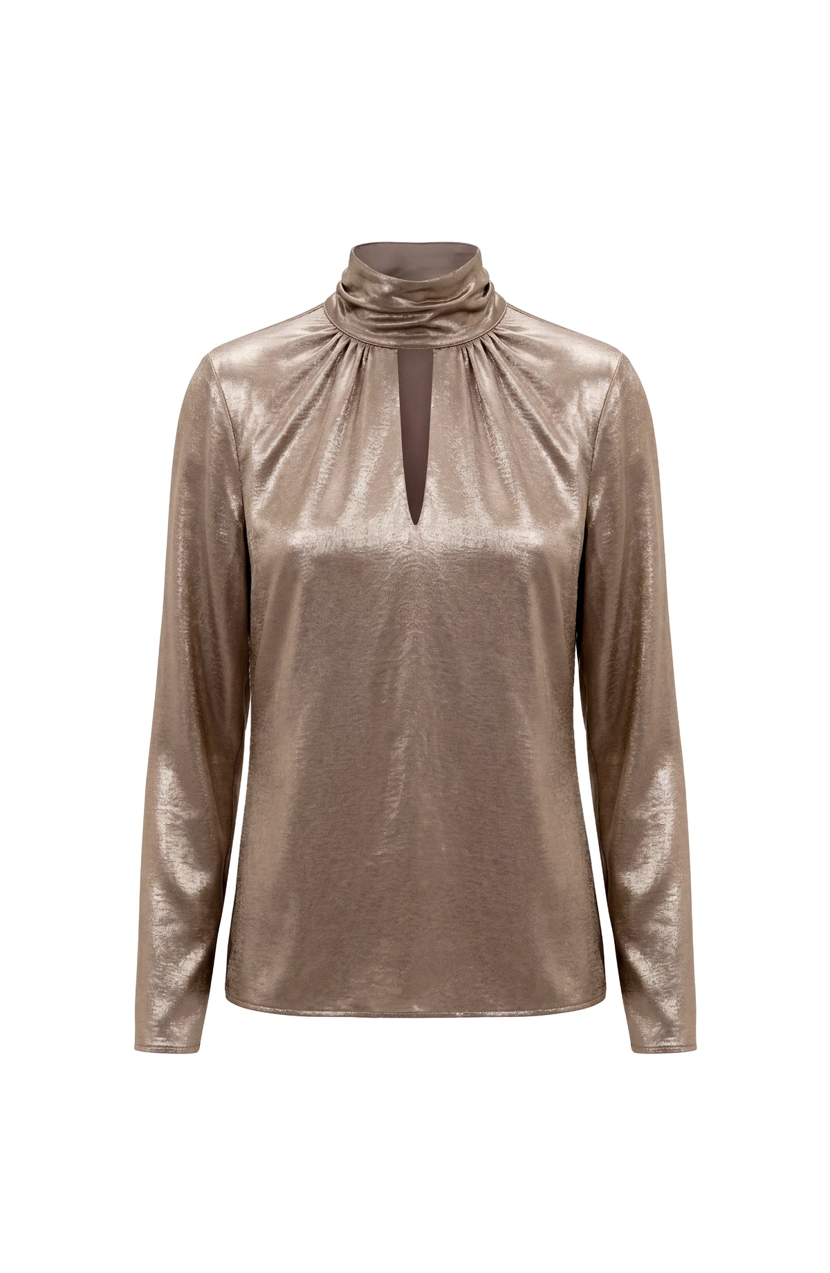 Liverpool Long Sleeve Woven Blouse W/ Back Necktie