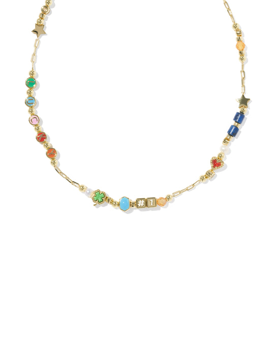 Kendra Scott LACEY STRAND NECKLACE GOLD MULTI MIX