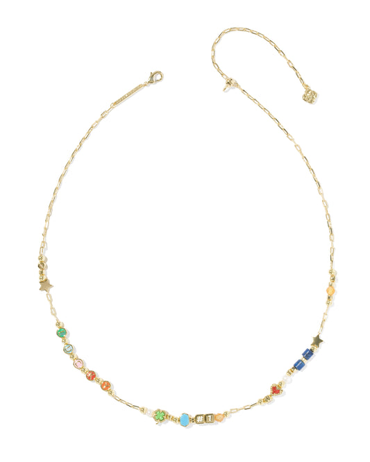 Kendra Scott LACEY STRAND NECKLACE GOLD MULTI MIX