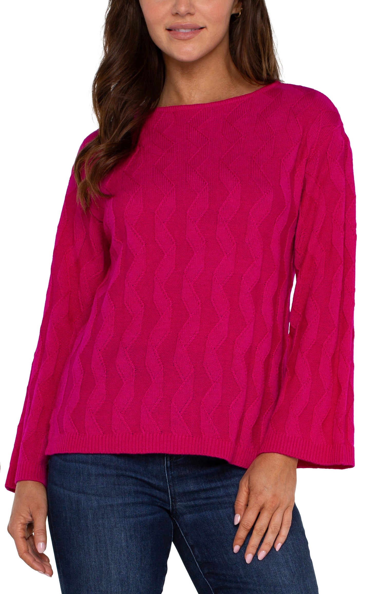 Liverpool- Long Sleeve Boat Neck Sweater