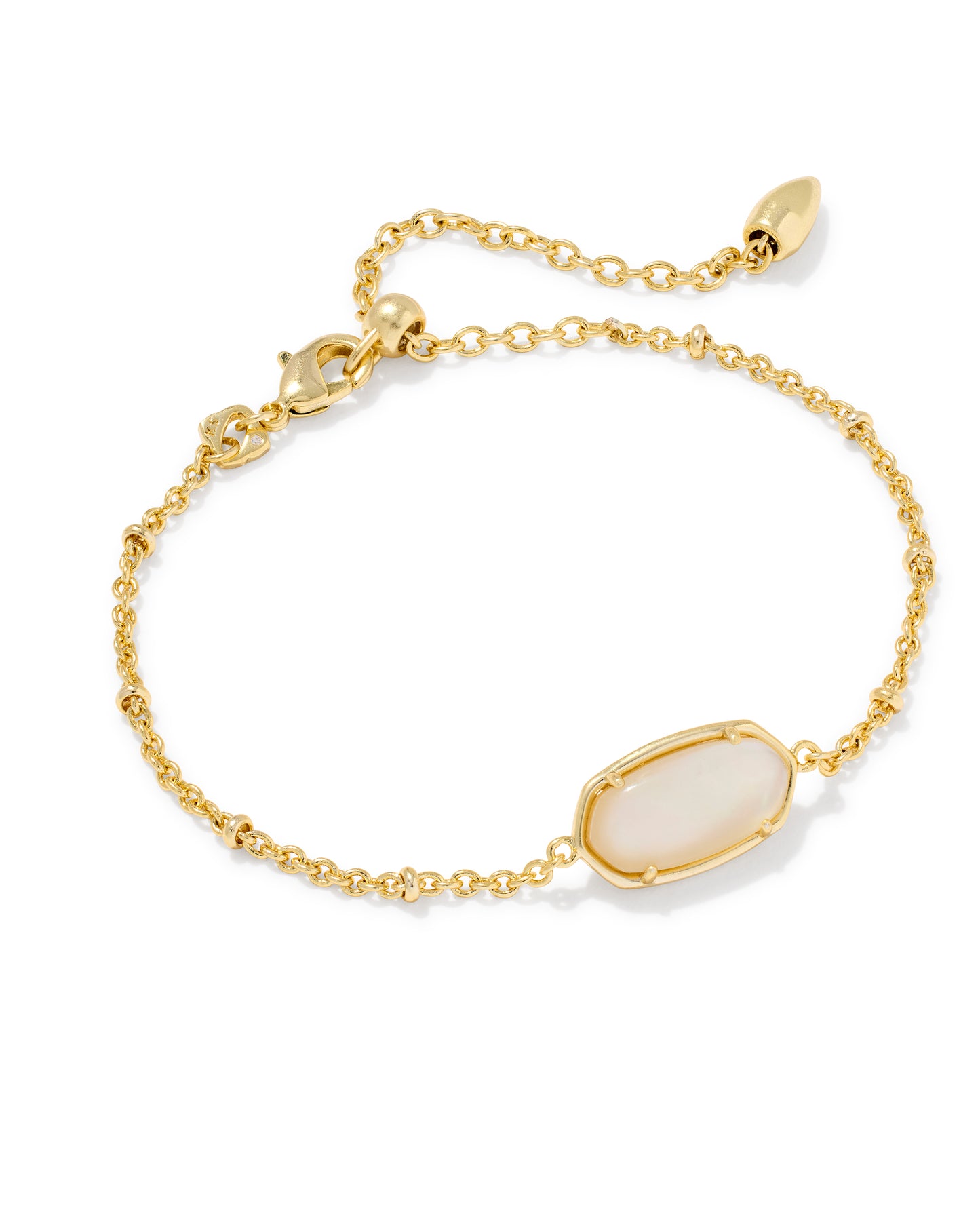 Kendra Scott TIGER STRIPED ELAINA DELICATE GOLD NATURAL MOTHER OF PEARL