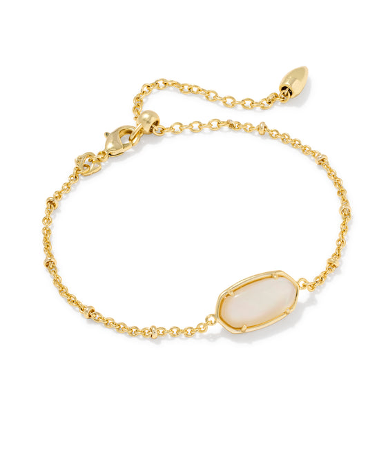 Kendra Scott TIGER STRIPED ELAINA DELICATE GOLD NATURAL MOTHER OF PEARL