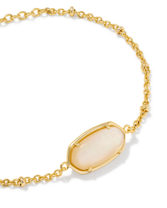 Kendra Scott TIGER STRIPED ELAINA DELICATE GOLD NATURAL MOTHER OF PEARL