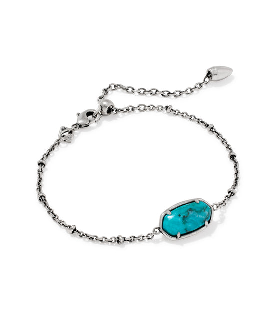 Kendra Scott TIGER STRIPED ELAINA DELICATE VINTAGE SILVER BLUE MARBLE