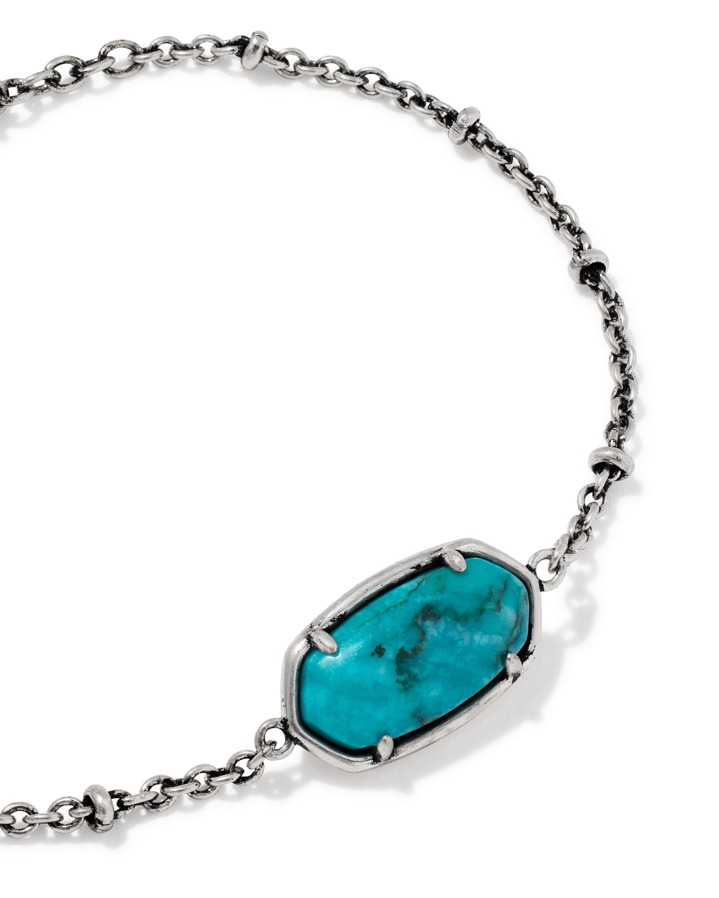 Kendra Scott TIGER STRIPED ELAINA DELICATE VINTAGE SILVER BLUE MARBLE