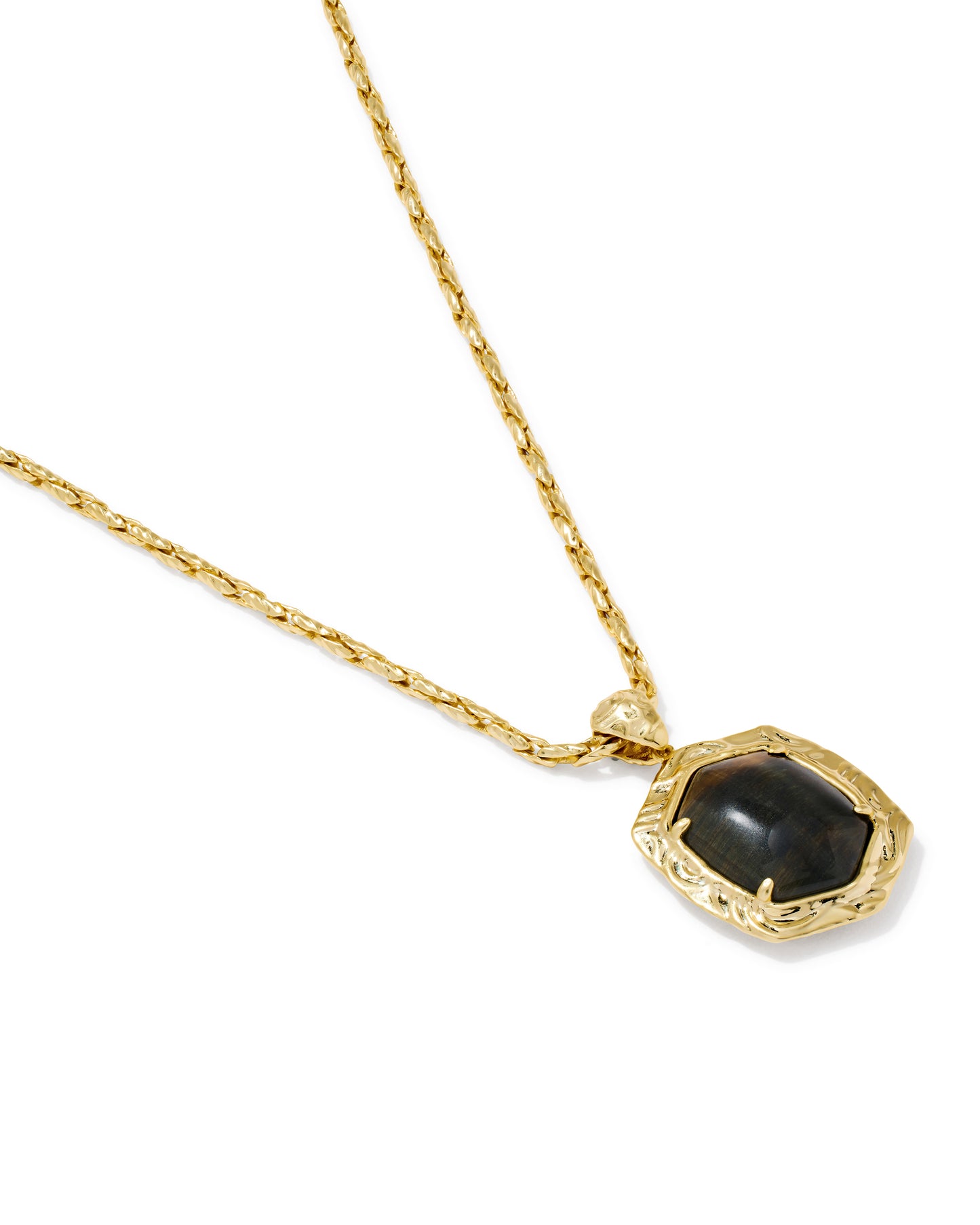 Kendra Scott TIGER STRIPED DAPHNE SMALL LONG PENDANT NECKLACE