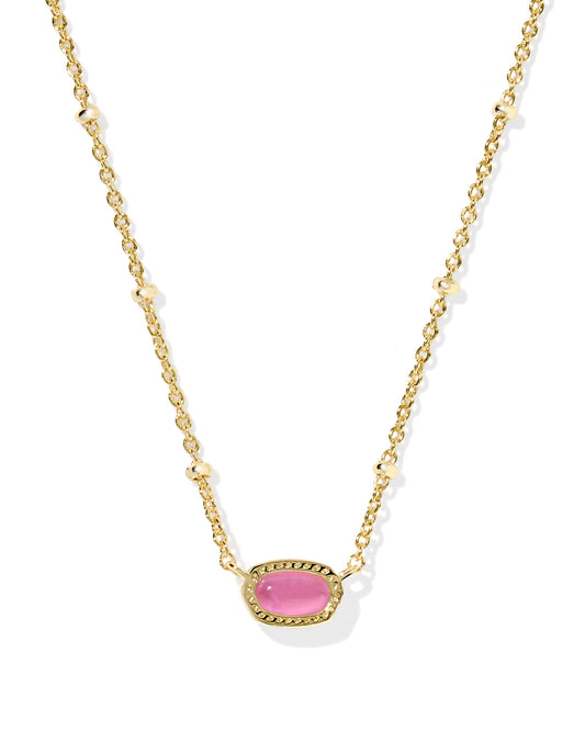 Kendra Scott MINI ELISA SATELLITE SHORT PENDANT NECKLACE GOLD AZALEA ILLUSION