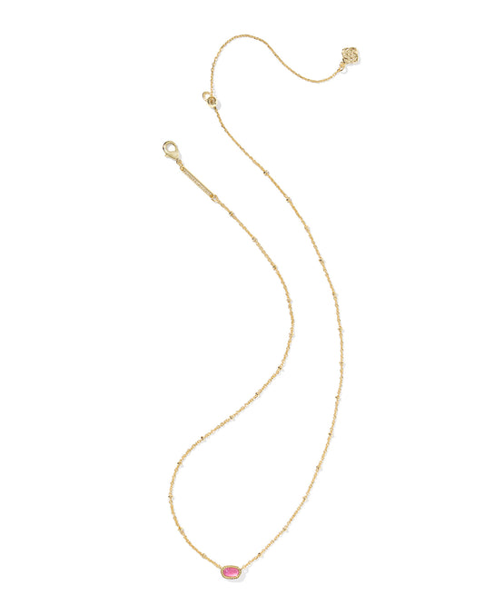 Kendra Scott MINI ELISA SATELLITE SHORT PENDANT NECKLACE GOLD AZALEA ILLUSION