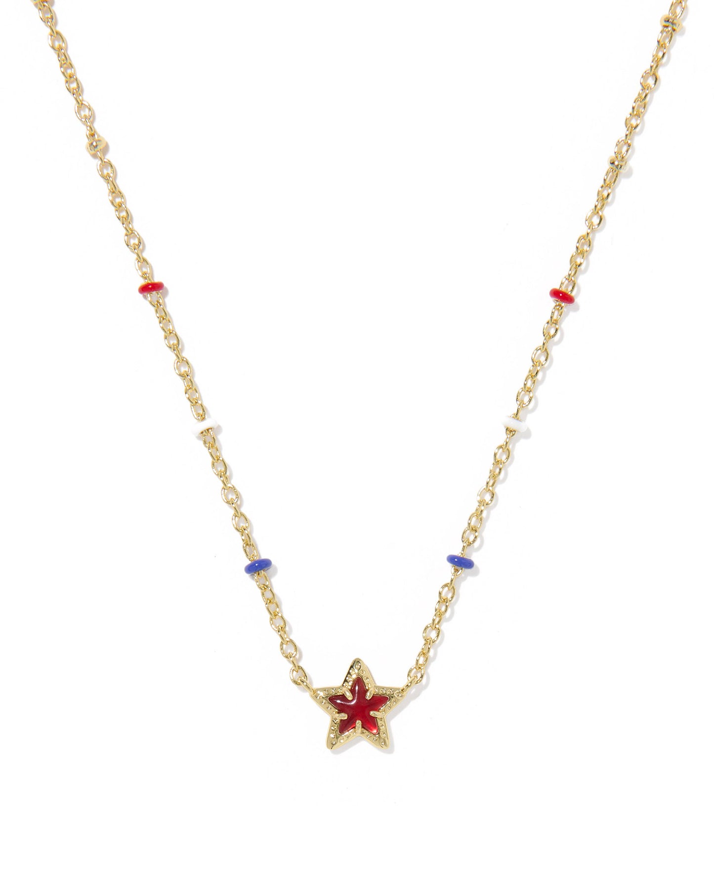 MINI CASSIDY SHORT PENDANT NECKLACE SILVER OR GOLD COBALT BLUE ILLUSION