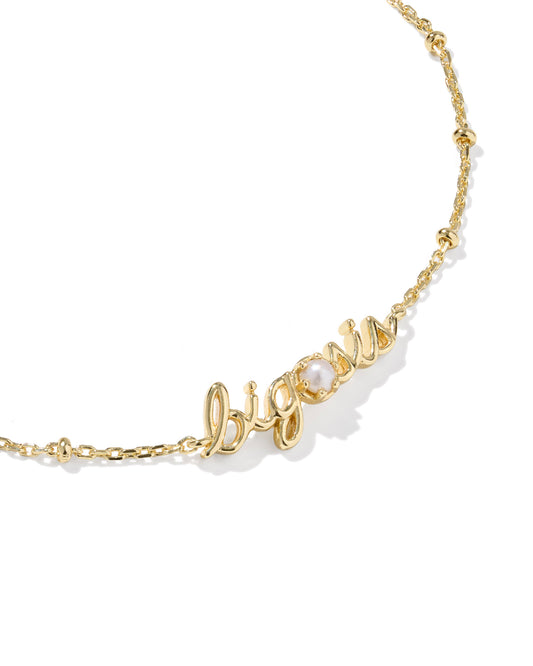 Kendra Scott BIG SIS DELICATE CHAIN BRACELET GOLD FRESHWATER CULTURED PEARL