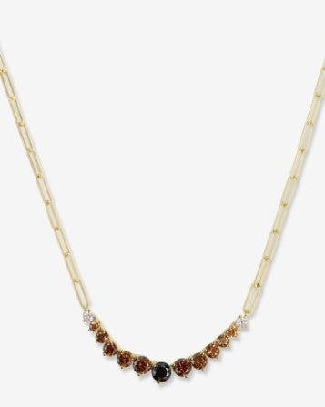 Not Your Basic Graduated Black Ombré Samantha Tennis Necklace