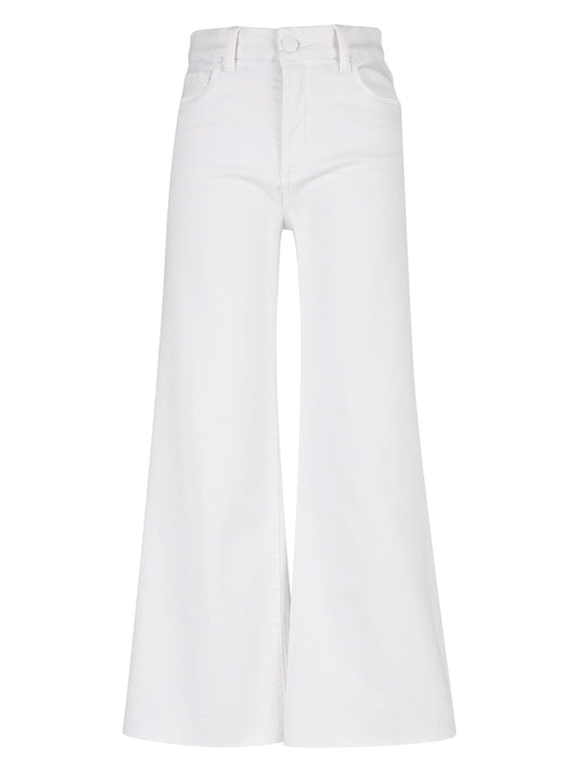 Kut from the Kloth MEG HIGH RISE FAB AB WIDE LEG RAW HEM Optic White