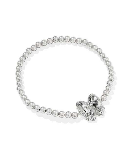 Kendra Scott HALEY BOW STRETCH BRACELET SILVER IVORY MOTHER OF PEARL