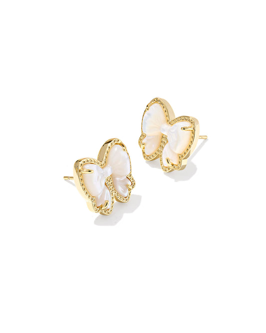 Kendra Scott HALEY BOW STUD EARRINGS GOLD IVORY MOTHER OF PEARL or BLUSH IVORY MOTHER OF PEARL