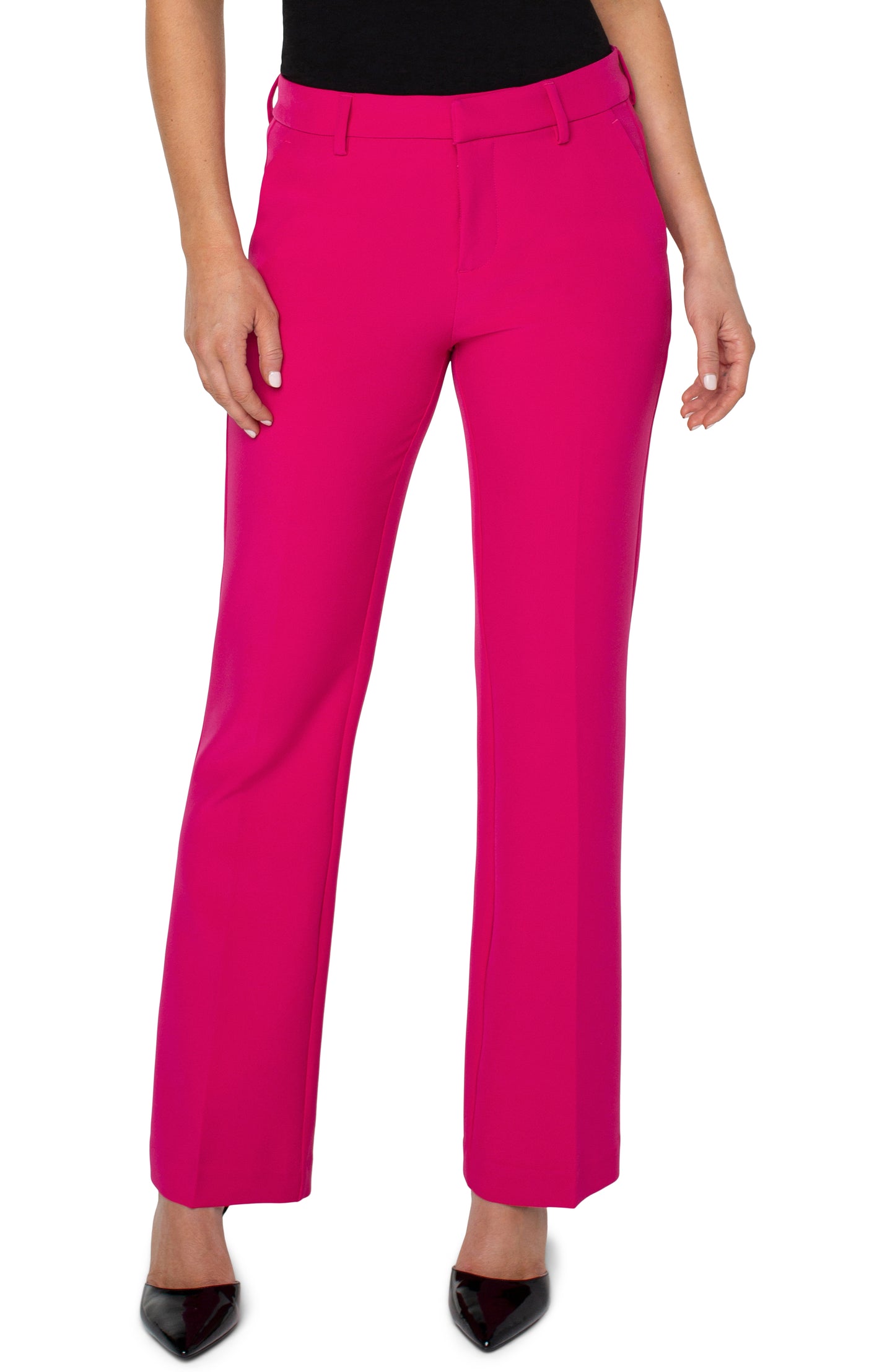 Liverpool Pink Topaz Kelsey Flare Stretch Pants