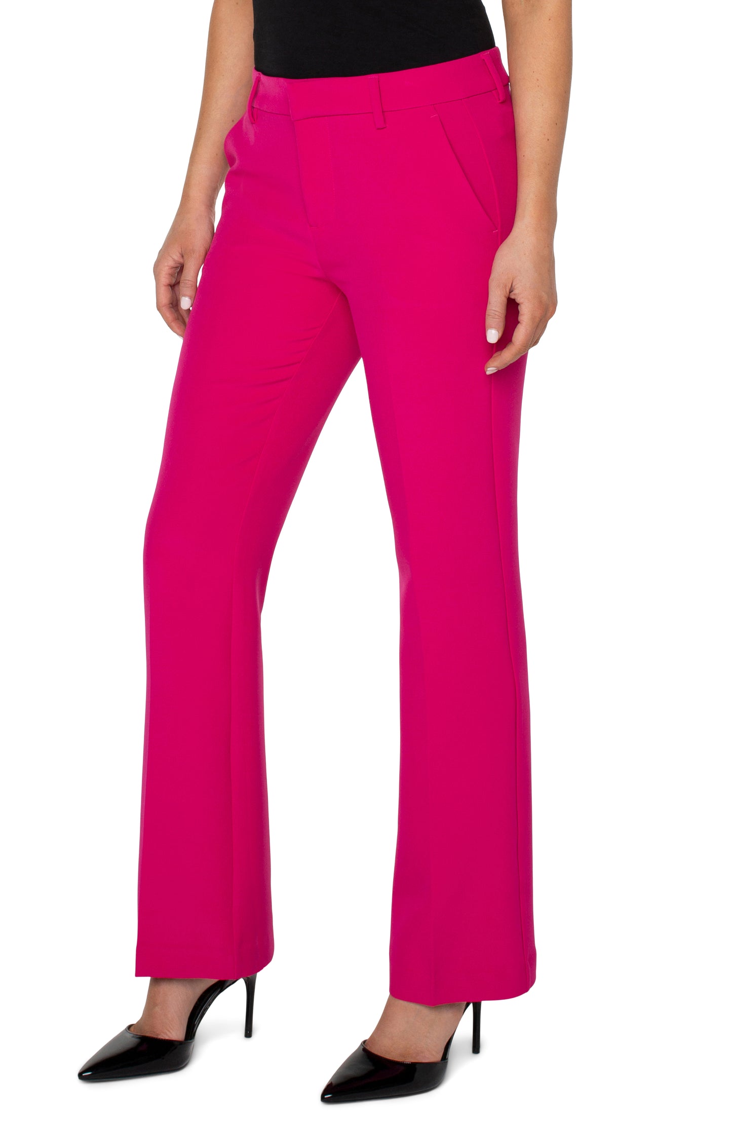 Liverpool Pink Topaz Kelsey Flare Stretch Pants