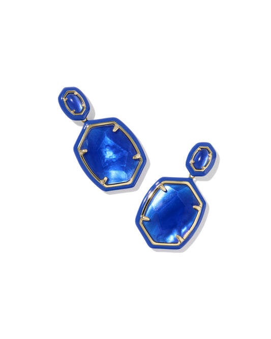 Kendra Scott DAPHNE ENAMEL FRAME DROP EARRINGS (5 color choices)