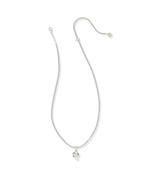 PARKER KNOT SHORT PENDANT NECKLACE SILVER
