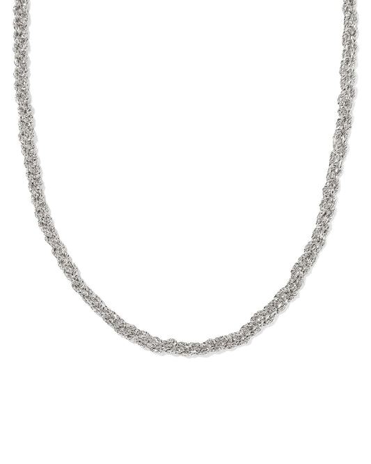 GABRIELLA BRAIDED CHAIN NECKLACE GOLD OR SILVER