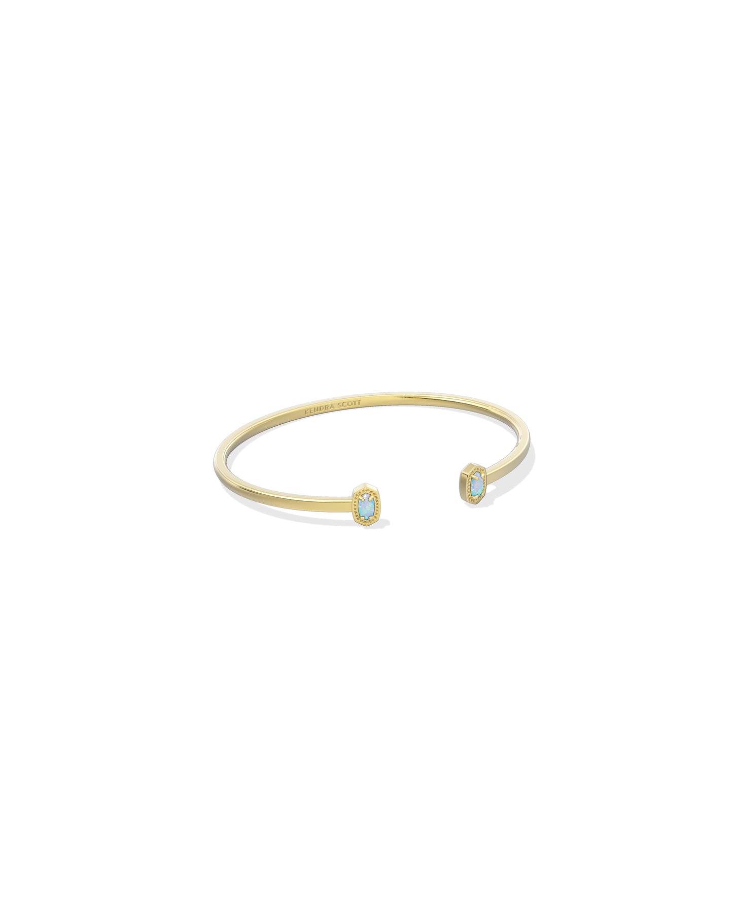 Kendra Scott MINI ELTON CUFF BRACELET GOLD BLUE LAB GROWN OPAL
