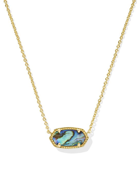 ELISA PENDANT NECKLACE GOLD ABALONE SHELL