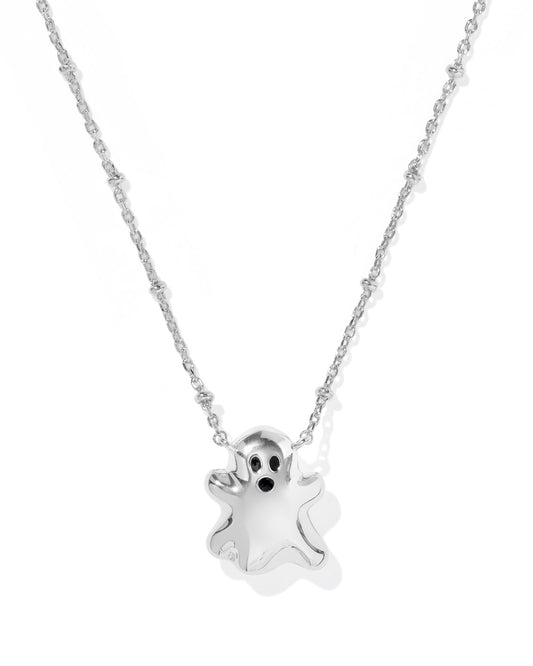Kendra Scott GHOST SILVER SHORT PENDANT NECKLACE