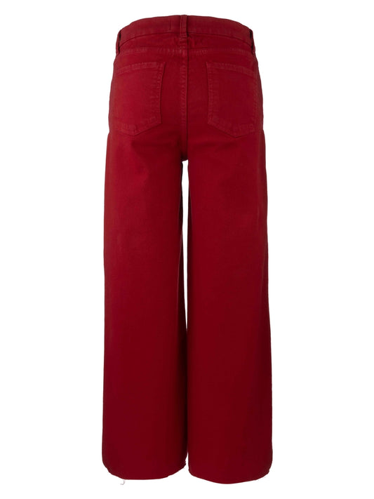 Kut from the Kloth MEG HIGH RISE FAB AB WIDE LEG RAW HEM