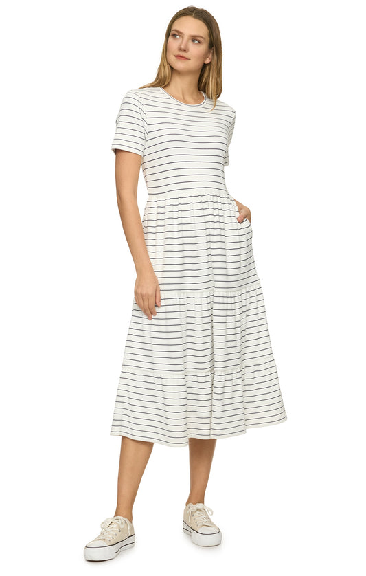 Flag & Anthem ASHBY SS TIERED STRIPE DRESS