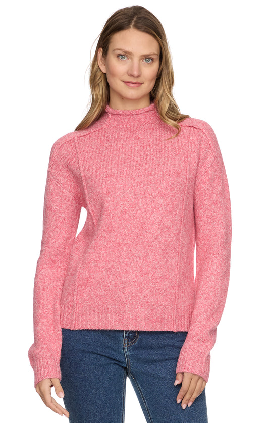 Flag & Anthem BETHANIA FUNNEL NECK SWEATER Pink Heather