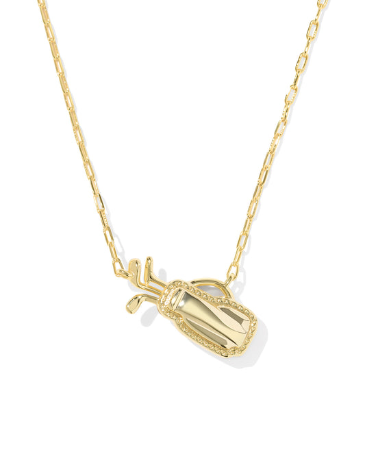 Kendre Scott GOLF SHORT PENDANT NECKLACE GOLD IVORY MOTHER OF PEARL