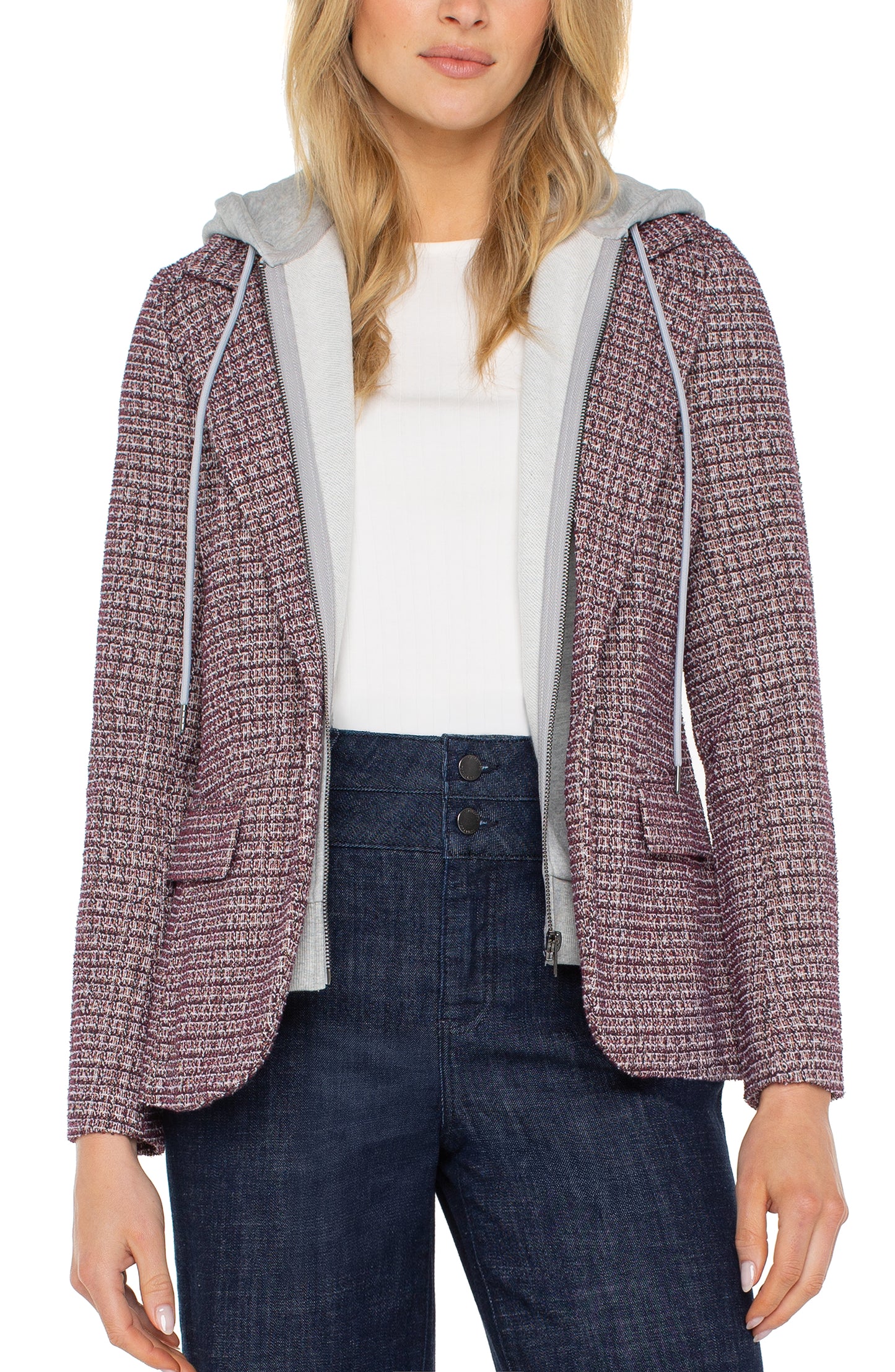 Liverpool Boyfriend Blazer with Removable Hood