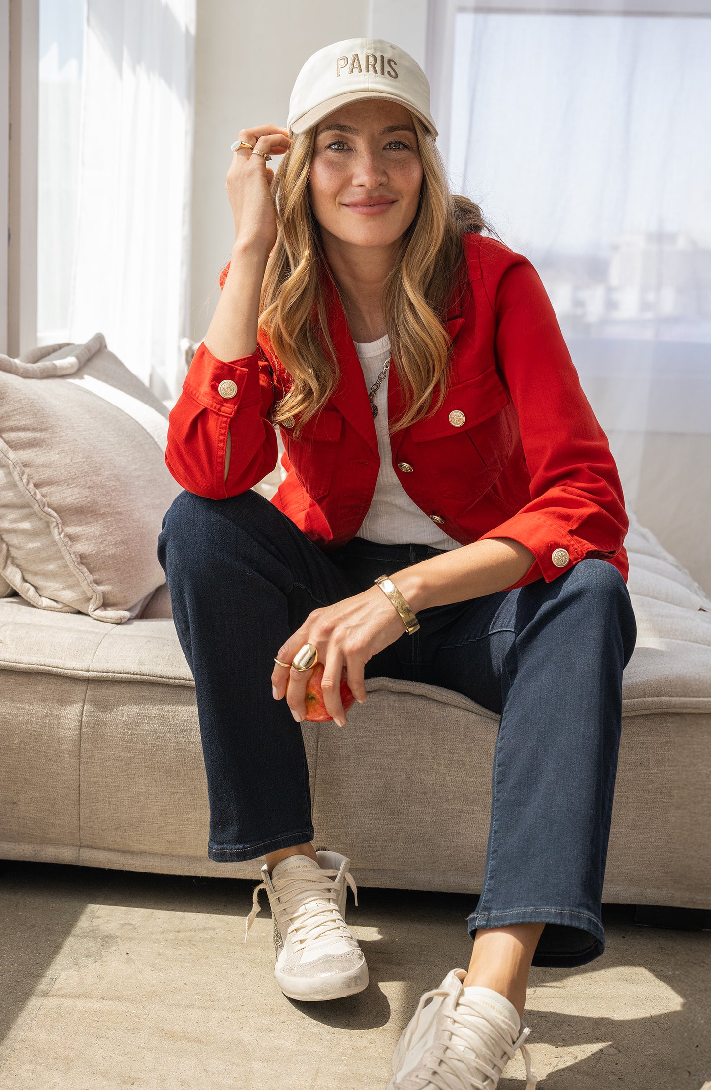 Liverpool peplum jacket with tab detail