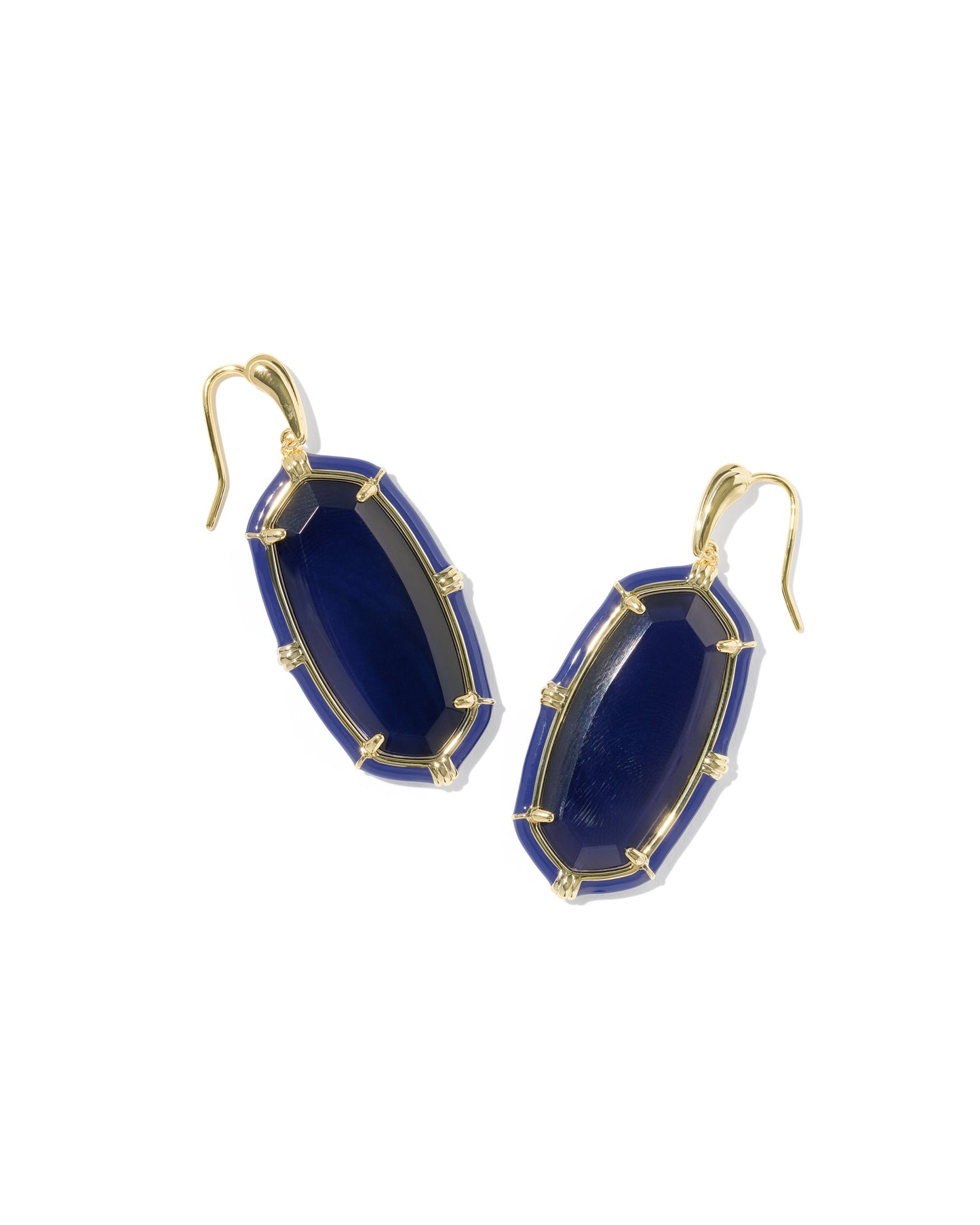 KENDRA SCOTT ELLE GOLD ENAMEL DROP EARRINGS