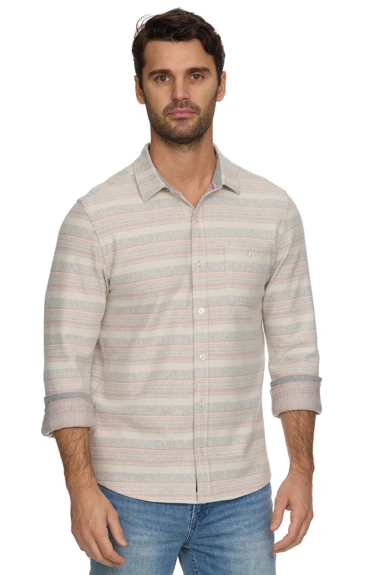 Flag & Anthem Luverne LS Striped Hero Knit Flannel