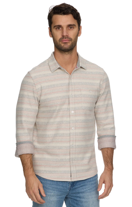Flag & Anthem Luverne LS Striped Hero Knit Flannel